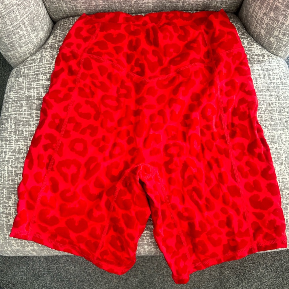 Balance Athletica red biker shorts